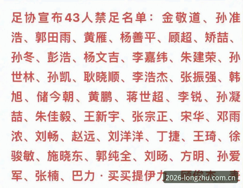 足球反腐第三批禁足名单深度评测：从数据透明度看龙珠体育官网的赛事观察新范式